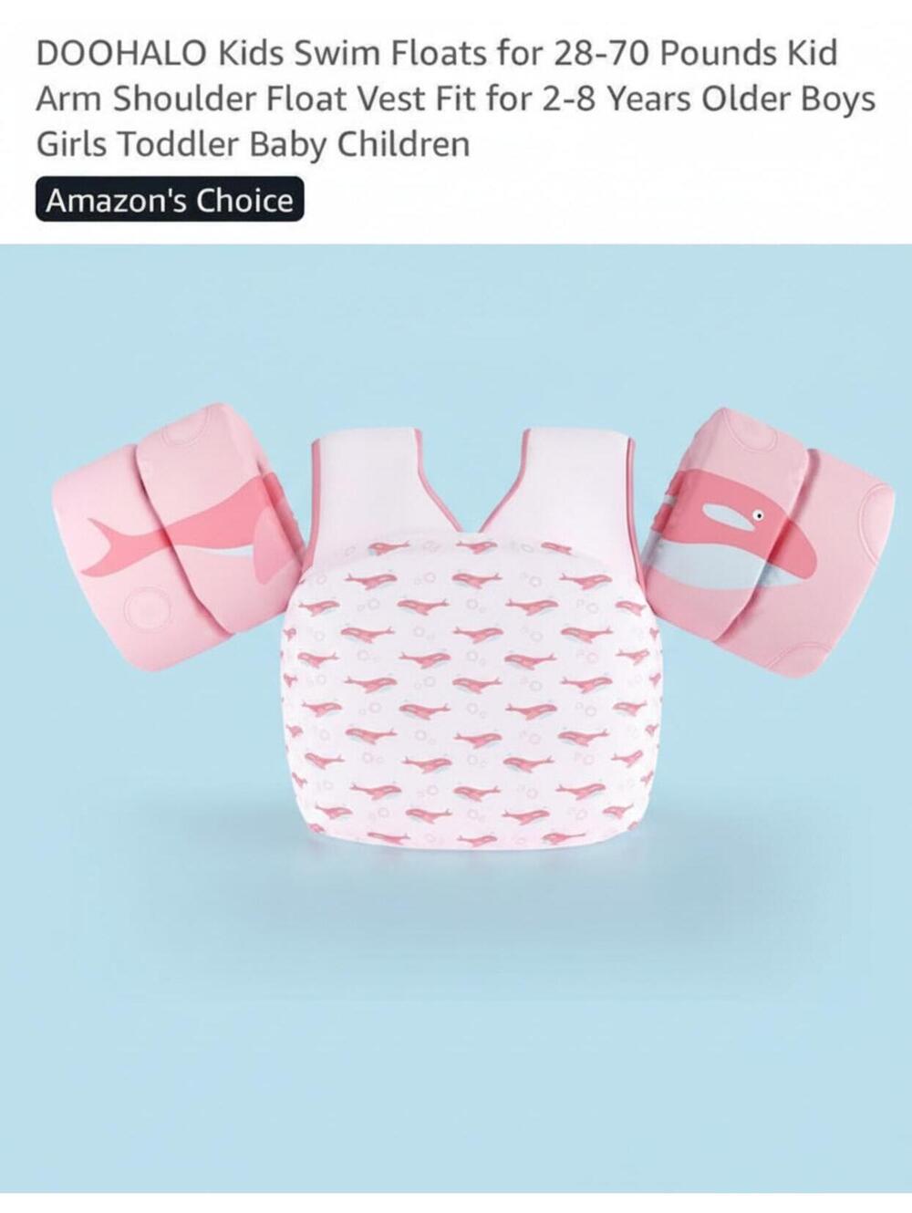 Kid Arm Shoulder Float Vest Fit for 2-8 Years
